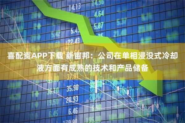 喜配资APP下载 新宙邦：公司在单相浸没式冷却液方面有成熟的技术和产品储备