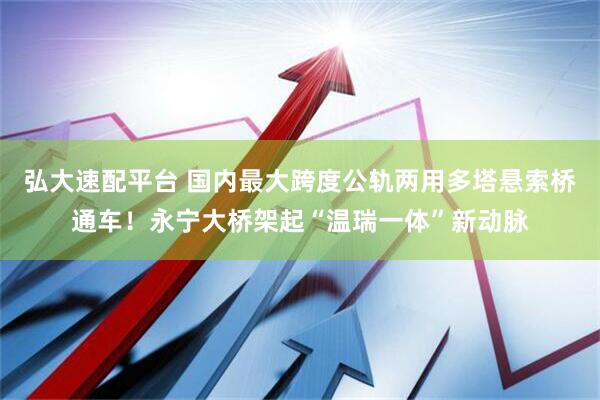 弘大速配平台 国内最大跨度公轨两用多塔悬索桥通车！永宁大桥架起“温瑞一体”新动脉